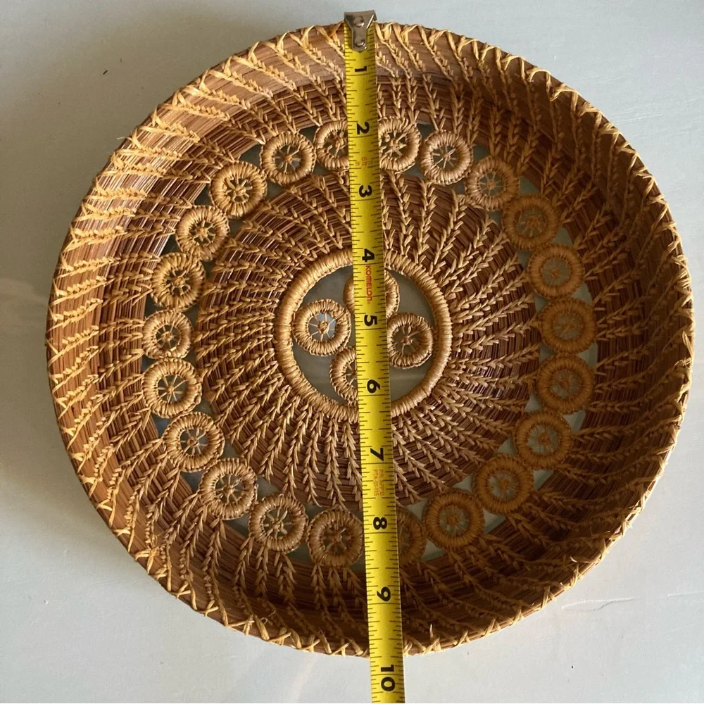 Unique Vintage Woven Basket Tray